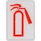 Hillman HILLMAN English White Fire Extinguisher Sign 7 in. H X 5 in. W, PK6 848739 - alternate 1
